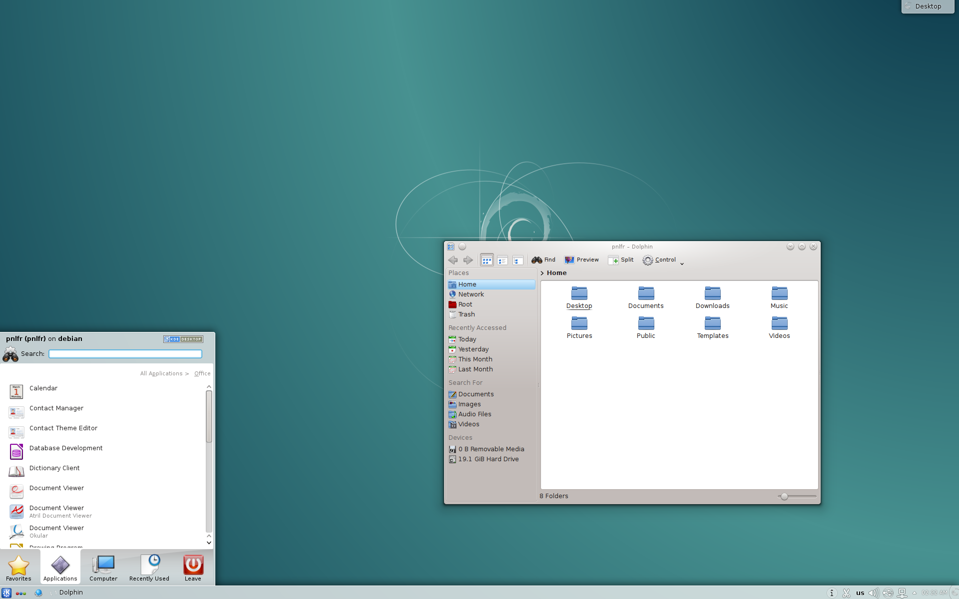 Debian 8 with KDE desktop