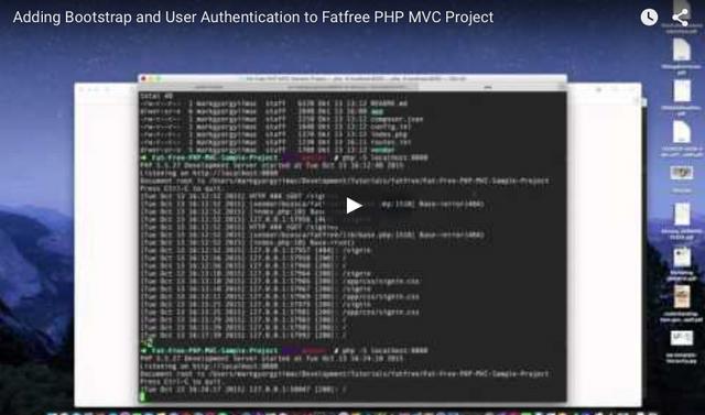 Adding Bootstrap and User Authentication to Fatfree PHP MVC Project